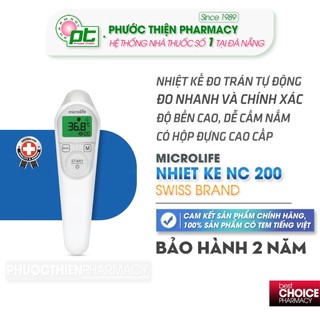 Nhiệt kế điện tử đo trán Microlife NC 200 Bảo hành 2 năm - nhiệt kế hồng ngoại độ bền cao NC200 phuocthien