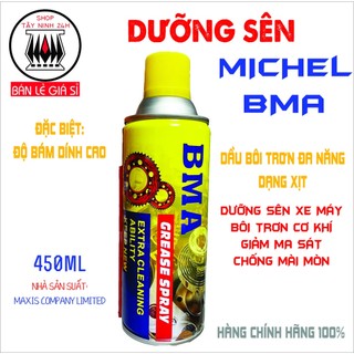 Dưỡng sên ĐỘ BÁM CAO dạng xịt MICHEL 450ML ít văng bám dính tốt