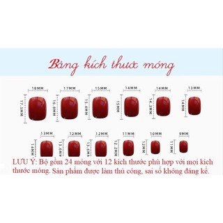 Móng tay giả, móng úp A026 kèm keo