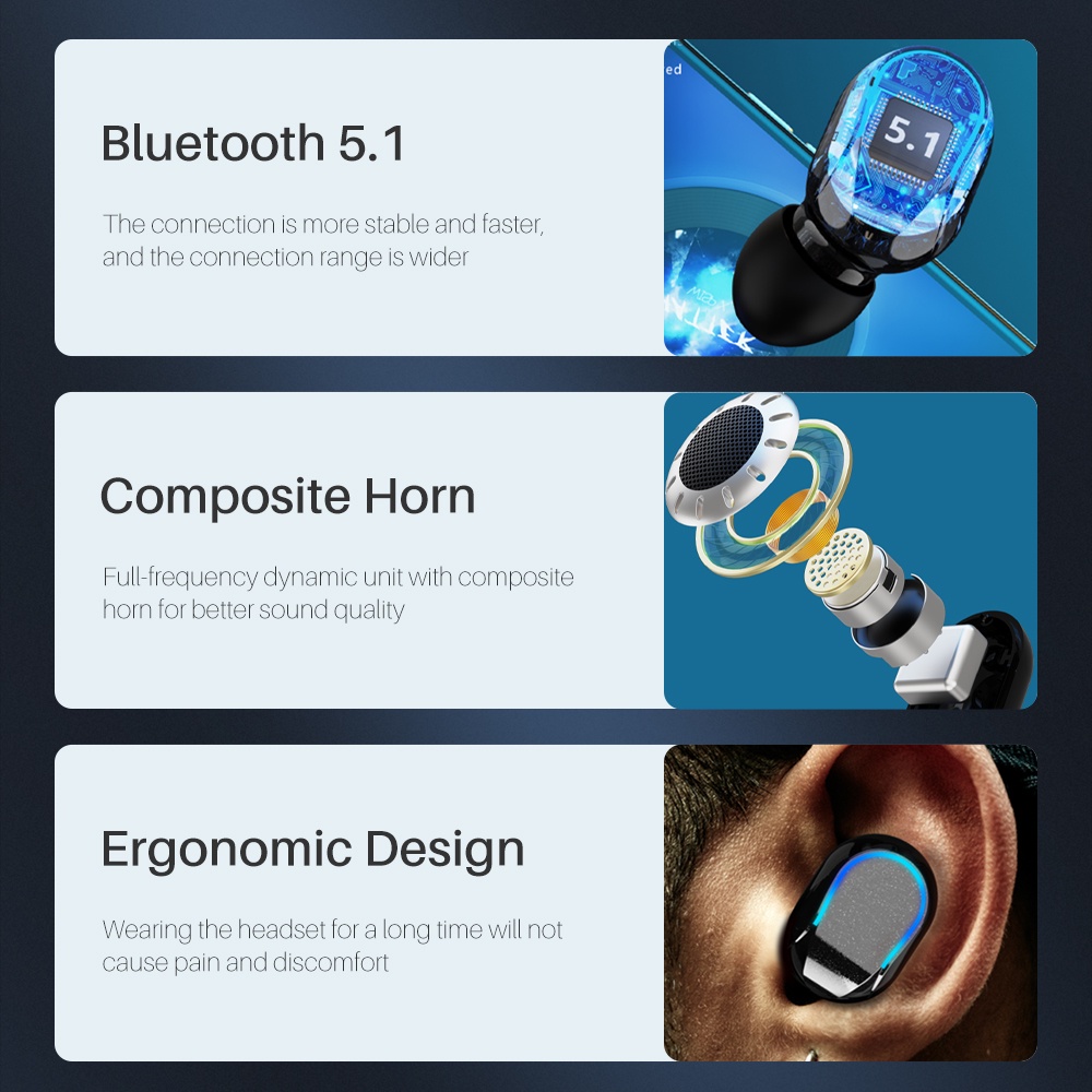 Tai Nghe Bluetooth Không Dây IPX5 TWS Chống Nước Chất Lượng Cao Cho iPhone 6 7 8 plus 10 x xs xr 11 12 13 14 pro max