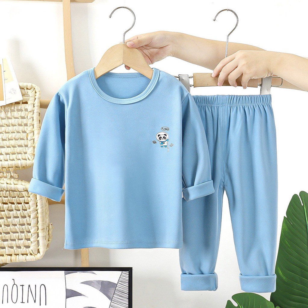 Bộ Đồ Dài Tay Dài Quần Cho Bé trai bé gái có 4 màu dễ thương cho bé từ 7kg đến 24kg.TD01