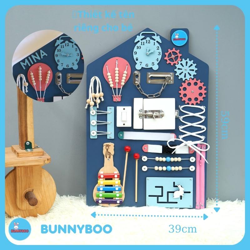 Gắn tên riêng cho bé miễn phí khi mua busy board bảng bận rộn