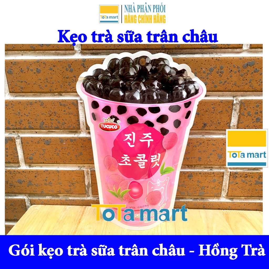 Gói Kẹo Trà Sữa Trân Châu Phủ Socola / Hồng trà / Trà Xanh FUCUCO 130g