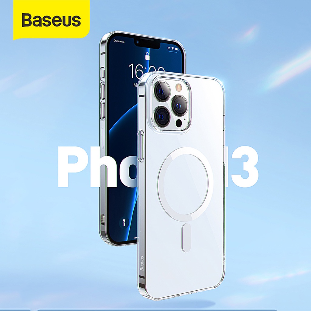 Ốp Điện Thoại Baseus Từ Tính Trong Suốt Chống Sốc Cho iPhone 12 13 14 Plus Pro Max 13 Pro 13