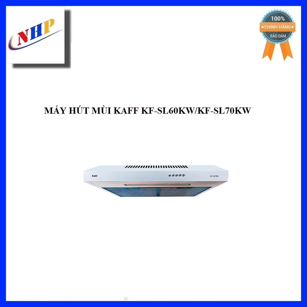 Máy hút mùi KAFF KF-SL60KW - 60cm, Trắng phối inox, Cổ điển