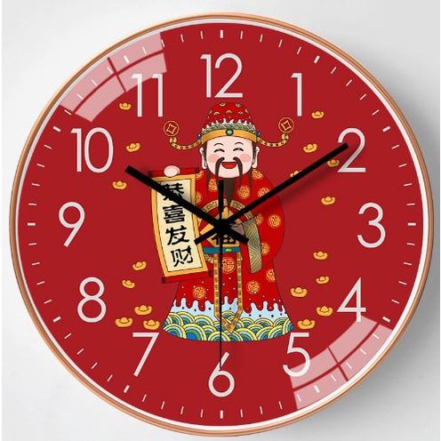 Đồng Hồ Treo Tường Mèo Thần Tài - Thần Tài