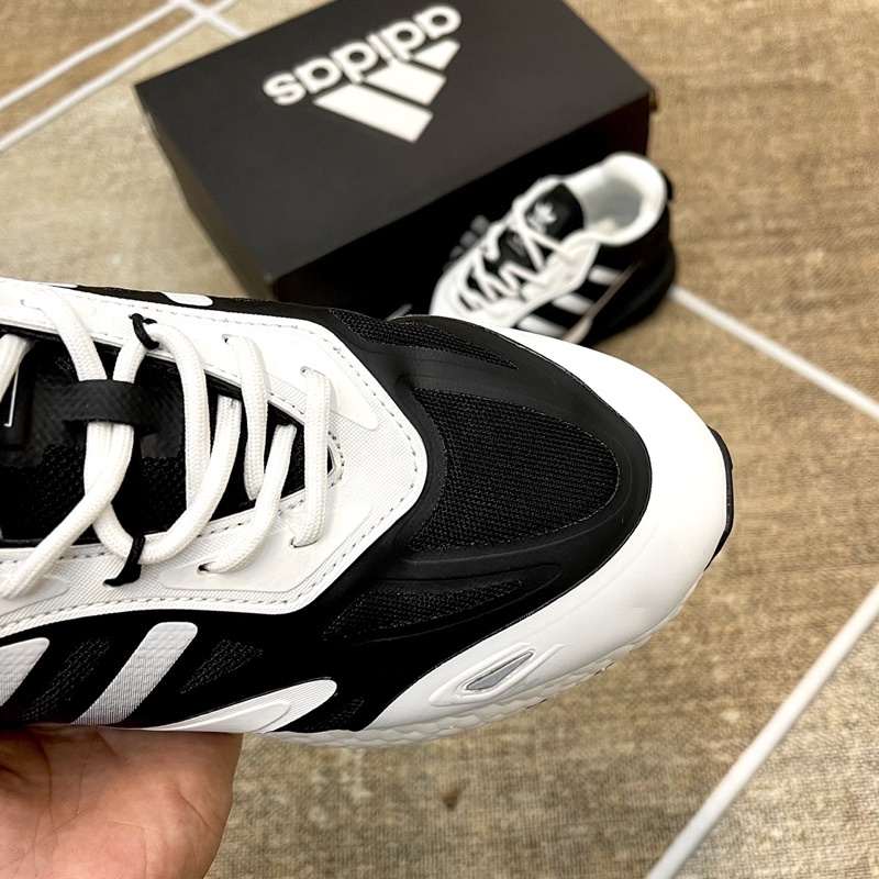 Giày thể thao ZX2K Đen trắng mũi trắng. Boost nén tặng hộp bve