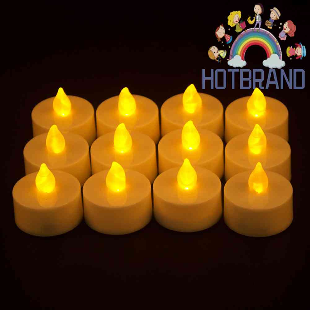 (Còn Hàng) Bộ 12 Đèn LED Hình Nến Giả Dùng Trang Trí