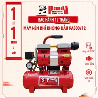 Máy nén khí không dầu PANDA PA800/12, Bình 12L, Công suất 850W, Chạy siêu êm