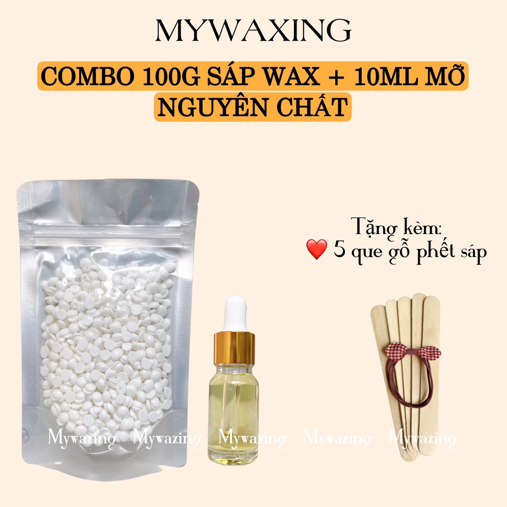 Combo 100g Sáp Wax và 1 Mỡ Trăn Nguyên Chất 10ml