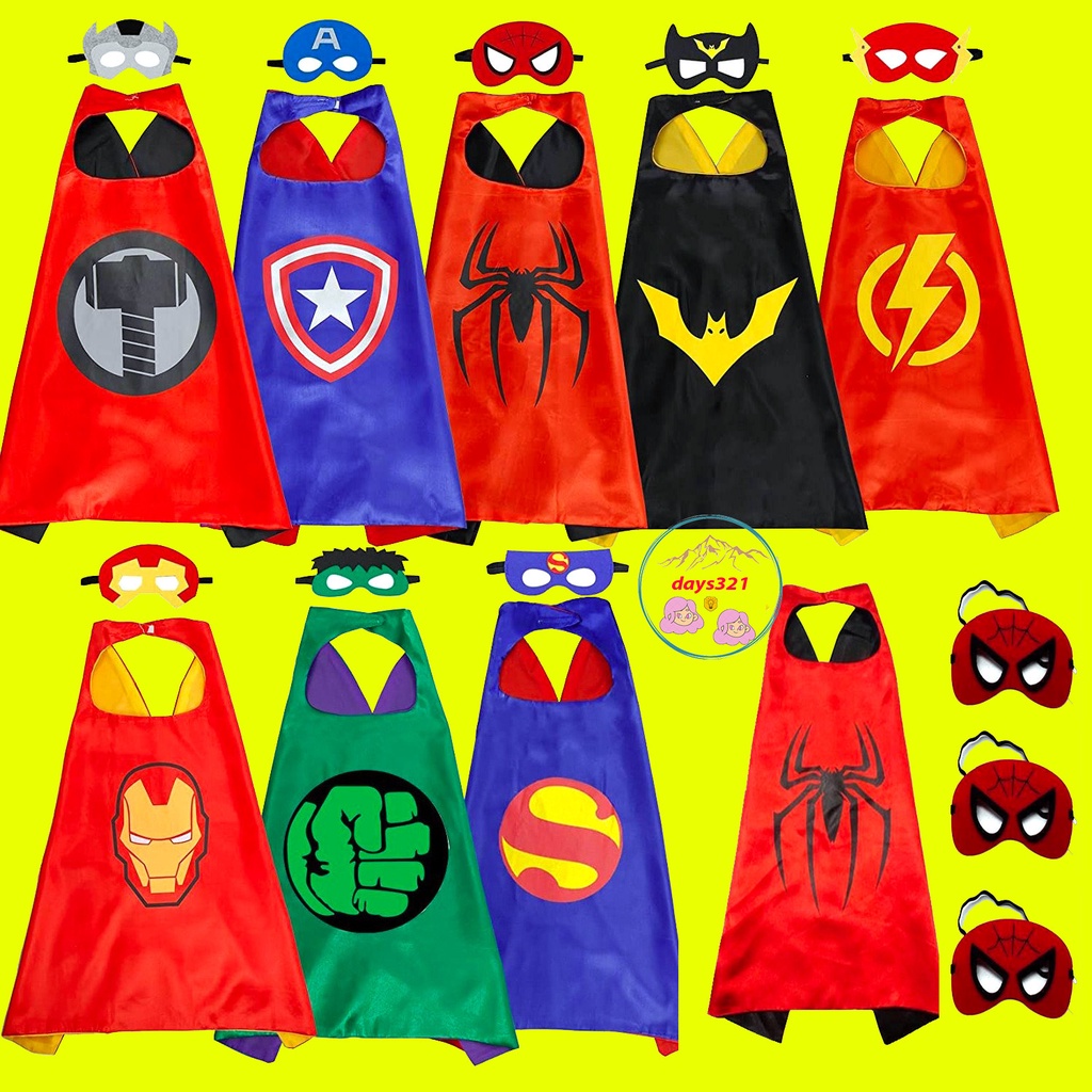 - Bộ Áo Choàng Siêu Nhân,Áo Choàng Siêu Anh Hùng Avengers Người nhện,Captain America,Người sắt,Batman