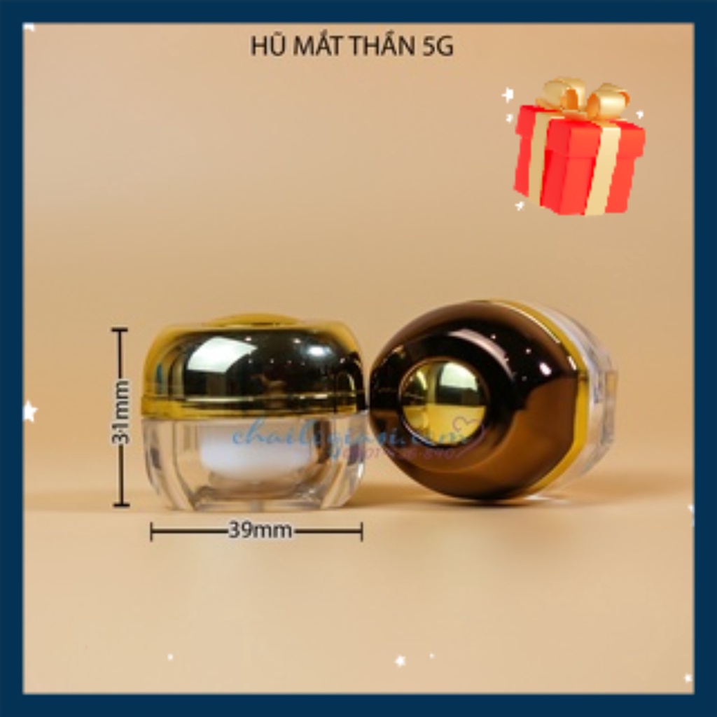 COMBO 2HŨ NHỰA MẮT THẦN 5GRAM VÀNG/NÂU