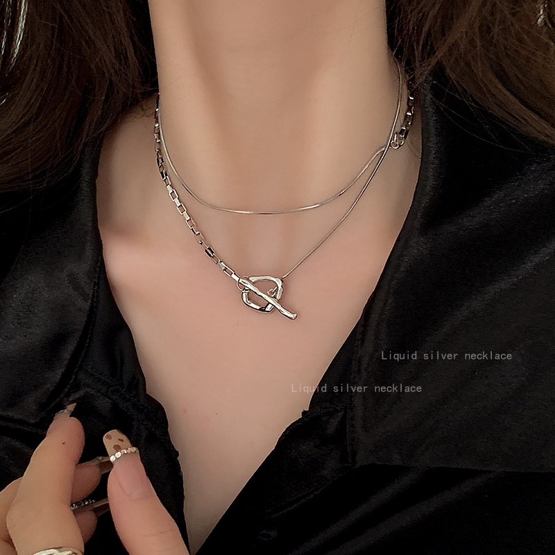 Vòng cổ Thép Titan Dáng Dài Thời Trang Thu Đông Cá Tính