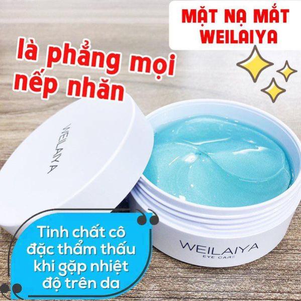 Mặt Nạ Mắt Weilaiya Collagen Giảm Thâm Mờ Nhăn Giúp Vùng Mắt Luôn Căng Bóng Hộp 60 Miếng