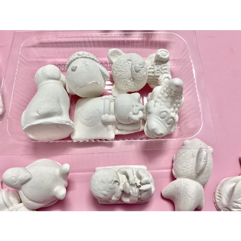 Bộ tô tượng cho bé 5 con size 5-8cm kèm 6 màu nước và 2 cọ