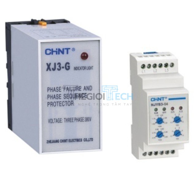 Rơ le bảo vệ pha ChinT XJ3-G, XJ3-D, NJYB3-8, NJYB3-11 CHÍNH HÃNG CHINT  BẢO VỆ MẤT PHA 380V