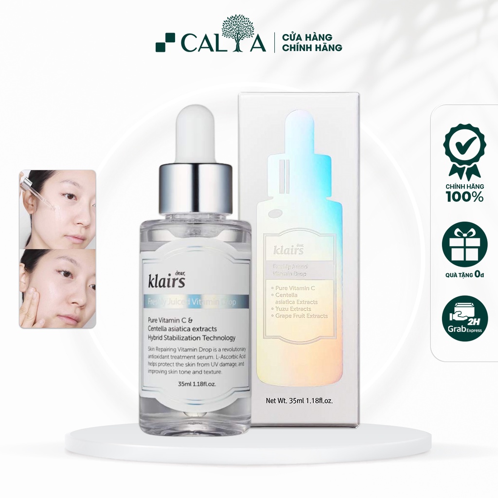 Tinh Chất Serum Klairs Vitamin C Dưỡng Trắng, Mờ Thâm Nám, Trẻ Hóa Da - Klairs Freshly Juiced Vitamin Drop Serum 35ml