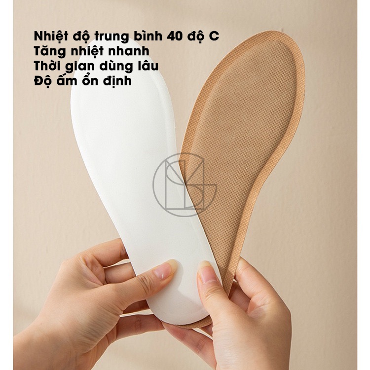 Miếng Dán Chân giữ nhiệt, hỗ trợ giảm đau nhức, phù hợp với người đứng lâu trong ngày hoặc hay bị lạnh chân, nhức mỏi