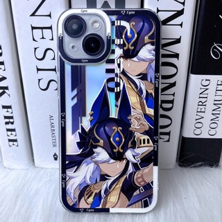 Genshin impact Cyno  Ốp Điện Thoại Trong Suốt Chống Sốc Màu Laser Cho iPhone 14 13 12 11 pro promax x xs xsmax xr 7 8 plus
