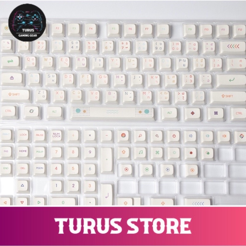 Keycap Tiếng Thái Neon XDA Profile 127 Nút Cho Bàn Phím Cơ | Turus Store