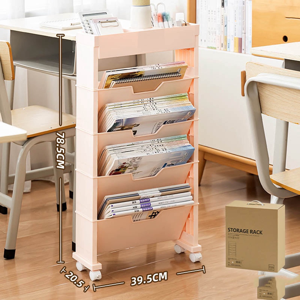 Giá sách lớp học Nhiều có thể gập lại với Bánh xe đa năng lưu trữ mở rộng cho phòng khách Hydrogen065