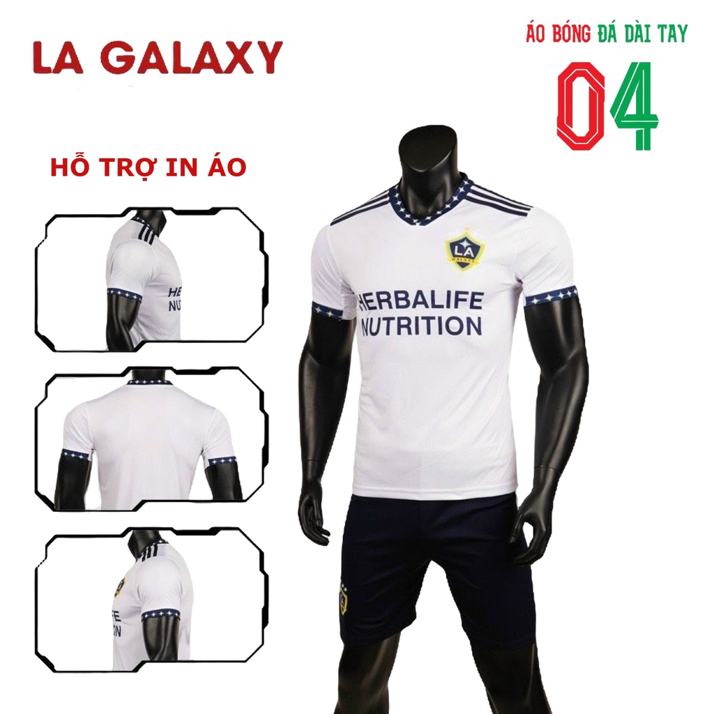 Bộ Quần Áo Bóng Đá Thun Thái CLB LA Galaxy Trắng