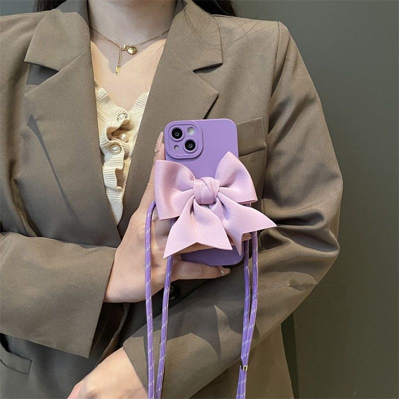 Ốp Điện Thoại Mềm Gắn Dây Đeo Chéo Cho iPhone13 11 12 14promax