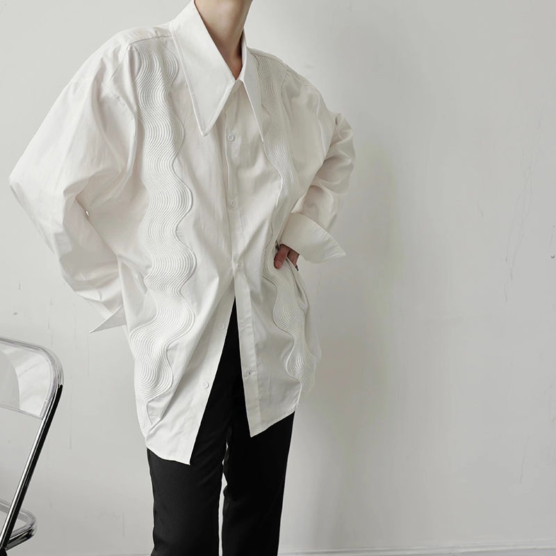 Áo Sơ Mi Dáng Rộng Phong Cách Hàn Quốc Cao Cấp Sang Trọng Cho Nam