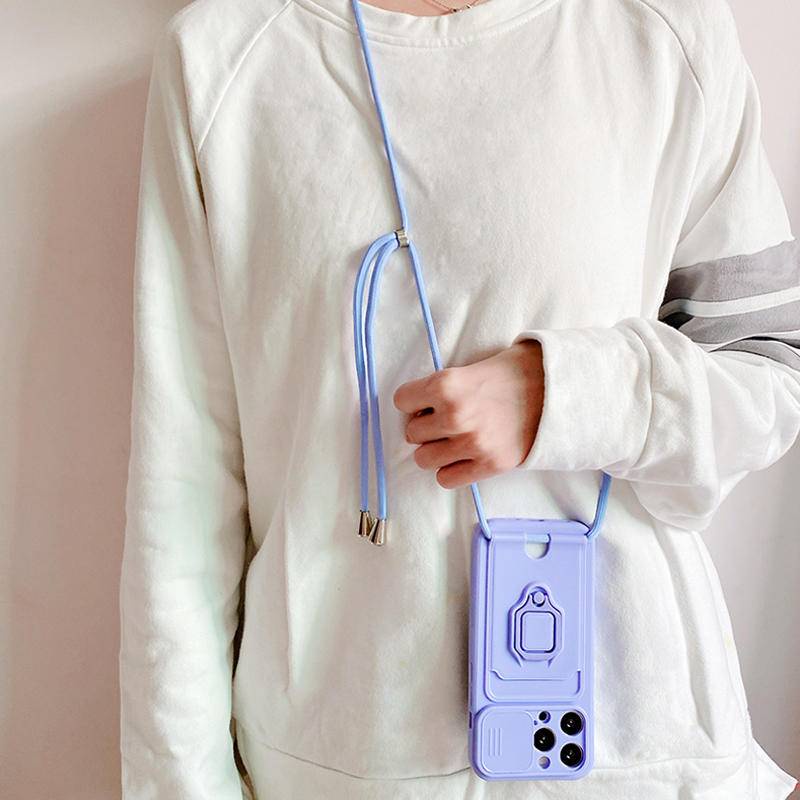 Ốp Điện Thoại Silicon Kèm Ví Đựng Thẻ Và Dây Đeo Sang Trọng Cho iphone 14 13 12 11 Pro Max Plus