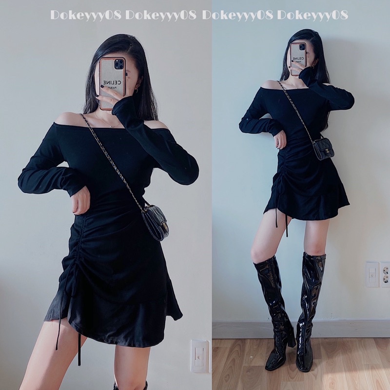 Váy body chất co giãn dáng dài