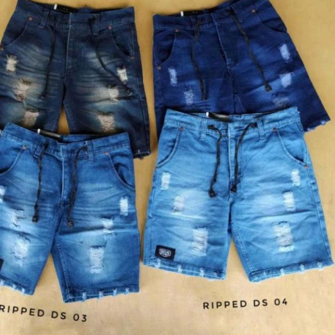 (Hyper Mall 059) 059) Quần Jean Ngắn Rách Cao Cấp 059 Cho Nam ! ^