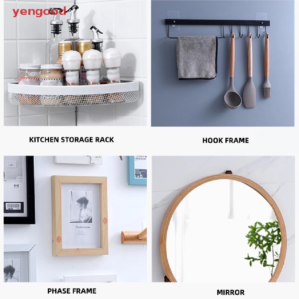 Set 6 Móc Treo Đồ Dán Tường Bằng PVC Chống Thấm Nước Siêu Bền