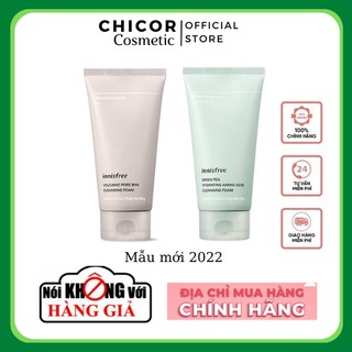 Sữa rửa mặt innisfree green tea và jeju volcanic
