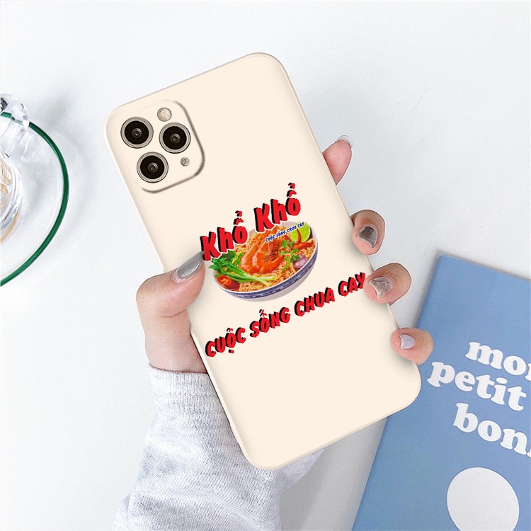 Ốp BVC iphone cạnh vuông mỳ tôm khổ khổ hài hước cho 6/6splus/7/7plus/8/8plus/x/xr/xs/11/12/13/14/pro/max/plus/