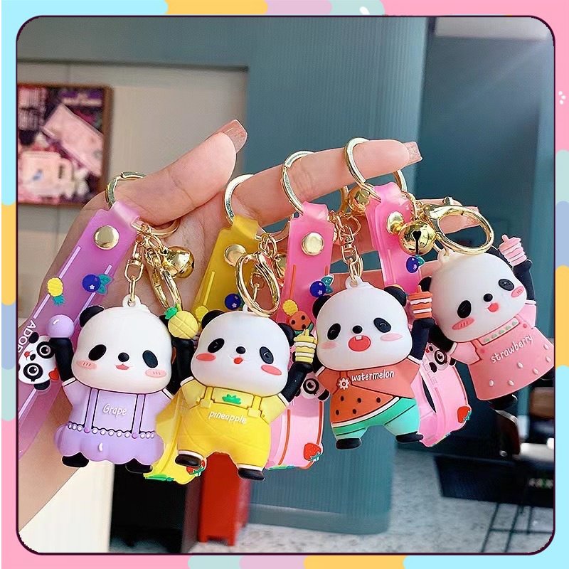 Móc khoá gấu trúc Panda dễ thương móc khóa xe máy móc treo chìa khóa ô tô hình gấu trúc hot trend