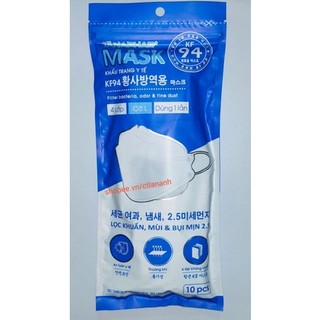 Khẩu trang y tế KF94 Tanaphar túi 10 chiếc