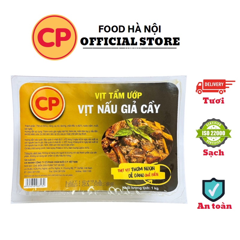 Vịt tẩm ướp giả cầy CP tiện lợi hộp 1kg