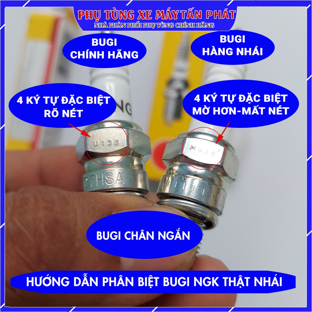 Bugi NGK C6HSA  Xe Máy Chính Hãng SX Thái Lan Dream 100 /Wave 100 /Future 1 /Wave RS 100 /Sirius