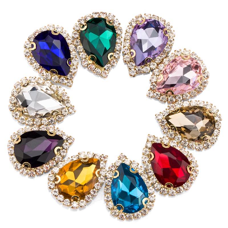 Đá Giả Kim Cương 4 Lỗ Dùng May Vá Quần Áo Diy