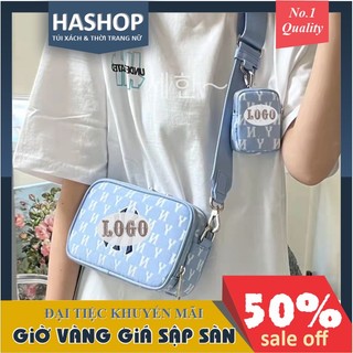 Túi đeo chéo ml-b dáng hộp vải có kèm túi nhỏ hlb041