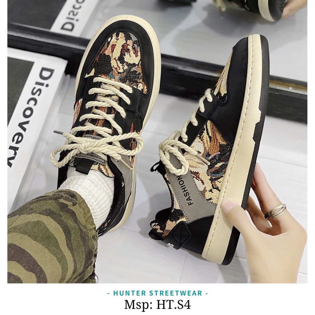 Giày NAM Đế khâu chắc chắn - Hoạ tiết Châu Âu size 39 - 44 - Êm ái - 3 Màu