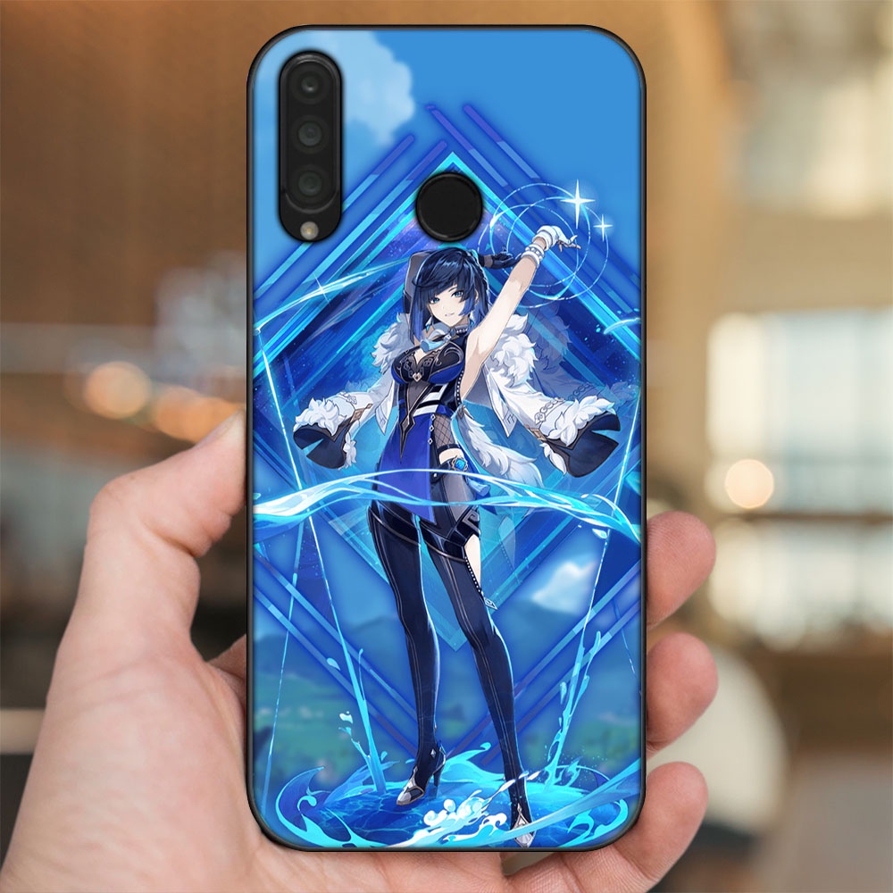 Ốp lưng Huawei P30 Lite, Nova 4e viền đen in hình Yelan Genshin Impact