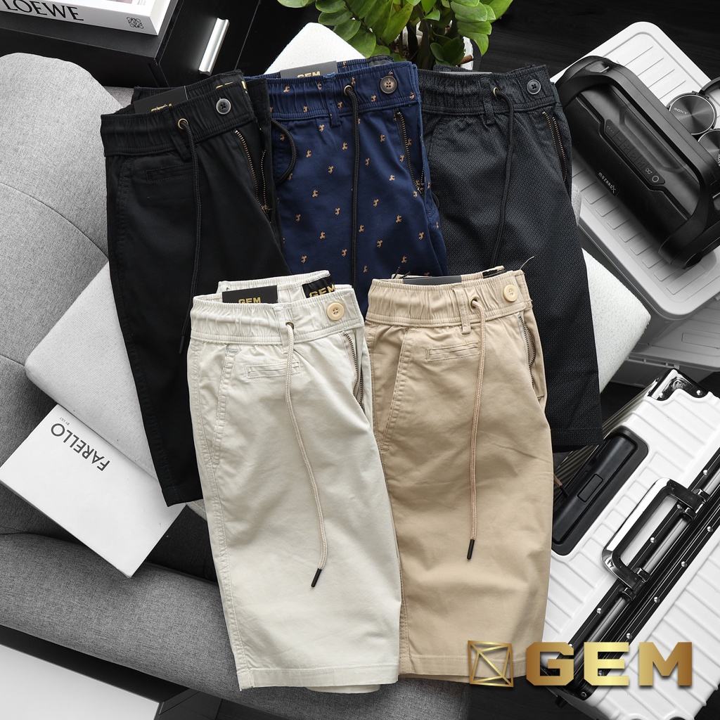 Quần short nam kaki lưng thun co giãn thoải mái quần đùi nam lưng thun chất kaki co giãn