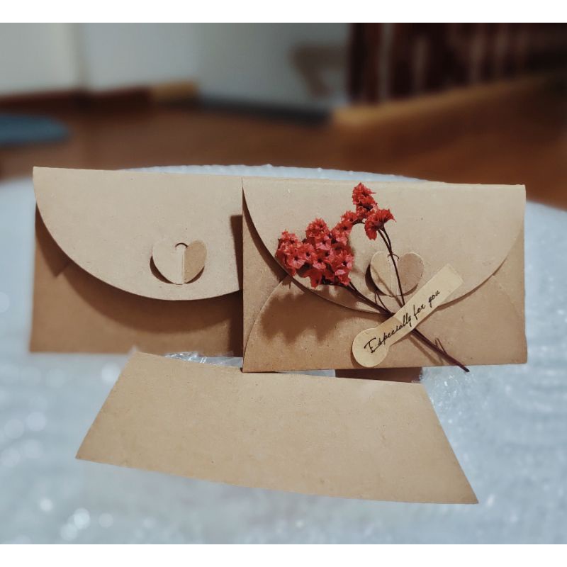 Thiệp Hoa Chất liệu Kraft phong cách Vintage