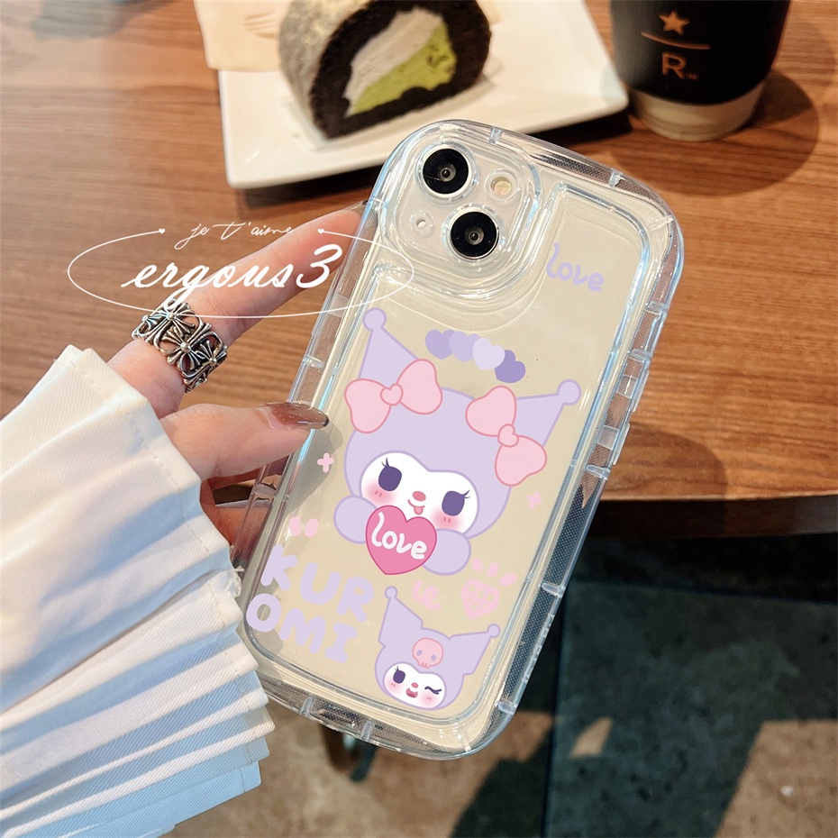 Ốp Điện Thoại TPU Mềm Đệm Khí In Hình Kuromi Đáng Yêu Cho iPhone 14 13 12 11 Pro Max SE2020 X XR Xs Max 7 8 Plus