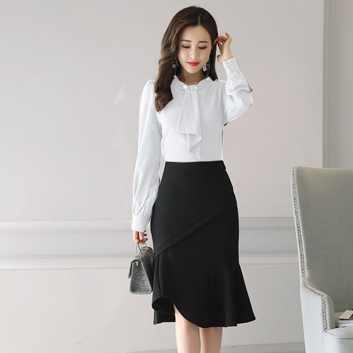 Chân váy đuôi cá công sở dáng dài Hàn Quốc thanh lịch, ôm body Vannhshop MS009