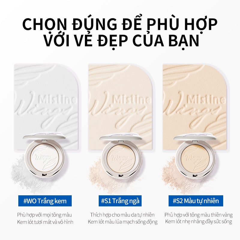 Phấn phủ MISTINE dạng nén kiềm dầu chống thấm nước lâu trôi nhẹ nhàng 10g