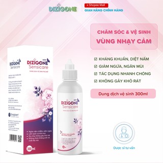 Dung dịch vệ sinh phụ nữ DIZIGONE Sensicare làm sạch vùng kín, khử mùi hôi, ngừa nấm ngứa 300ml