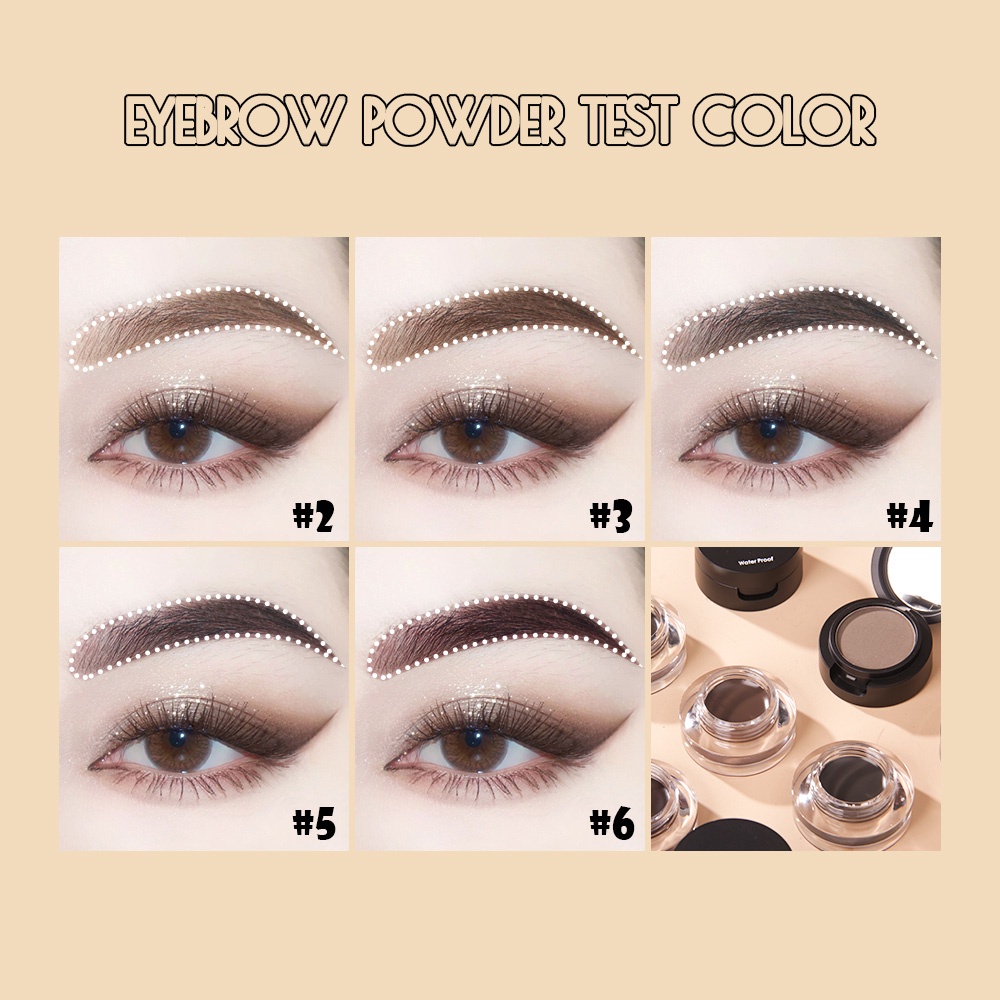 Bột Vẽ Lông Mày Kiêm Kẻ Mắt 2 Trong 1 Chống Thấm Nước Kèm Cọ Trang Điểm Tiện Lợi