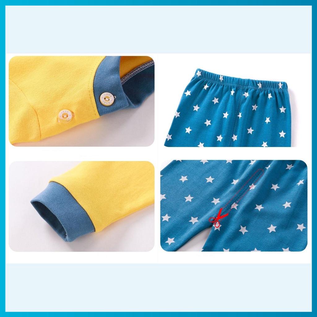 Bộ thu đông bé trai, bộ dài tay cho bé Lilikids hình động vật cute từ 7 - 24 Kg
